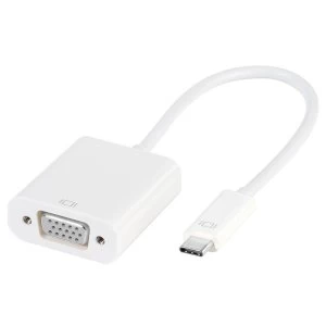 Vivanco USB Type-C Plug to VGA Socket Adapter - White