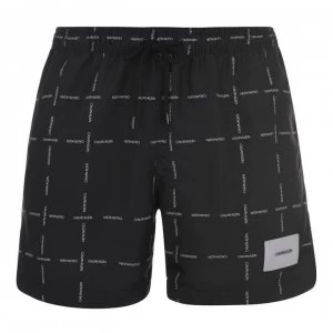 Calvin Klein Stripe Swim Shorts - Black 001