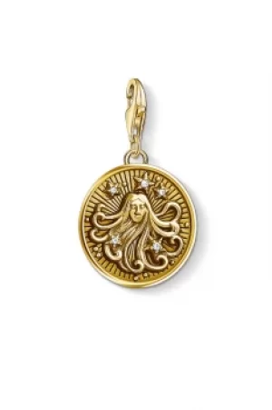Ladies Thomas Sabo Gold Plated Sterling Silver Charm Club Zodiac Sign Virgo Charm 1657-414-39