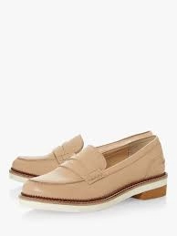 Bertie Nude Leather 'Genny' Loafers - 3 - natural