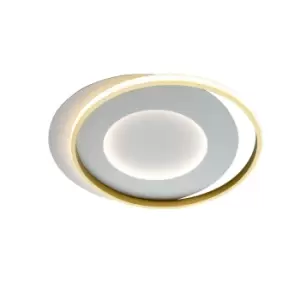 Limbos Integrated LED Semi Flush Light White, Gold 3000K 4400Lm