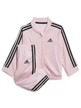 adidas Favourites Toddler Girls 3 Stripe Tricot Tracksuit - Light Pink, Size 9-12 Months, Women