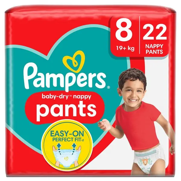 Pampers Baby Dry Nappy Pants Size 8 22 Nappies