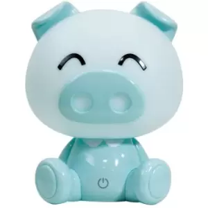 Onli Piggy Integrated LED Childrens Table Lamp, Blue