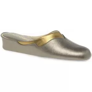 Relax Slippers Messina Ladies Slipper womens Clogs (Shoes) in Silver. Sizes available:2,3,4,5,6,7,8