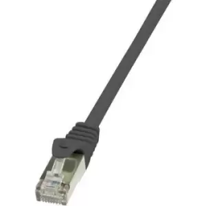 LogiLink CP2063S RJ45 Network cable, patch cable CAT 6 F/UTP 3m Black incl. detent