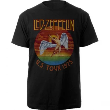 Led Zeppelin - USA Tour '75. Unisex Large T-Shirt - Black