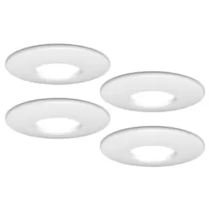 4lite IP65 GU10 Fire Rated Downlight - Matte White, Pack of 4