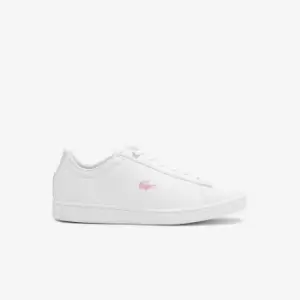 Juniors' Lacoste Carnaby Synthetic Trainers Size 2 UK Junior White
