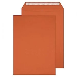 Creative Dark Coloured Envelopes C4 Peel & Seal 324 x 229mm Plain 120 gsm Marmalade Orange Pack of 250