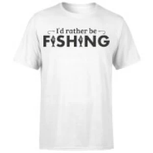 Id Rather be Fishing T-Shirt - White - 4XL