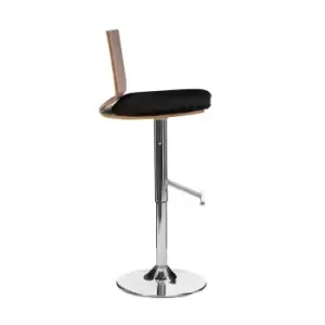 Bar Chair with Square Back - Walnut Wood