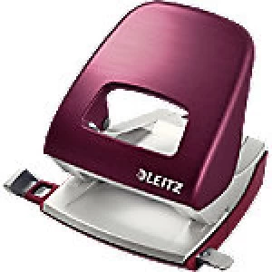 Leitz 2 Hole Punch New NeXXt Red 30 Sheets