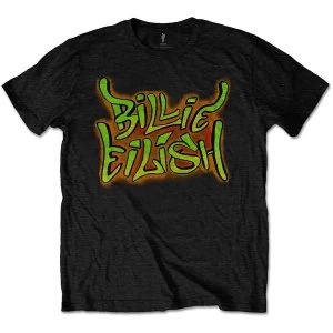 Billie Eilish - Graffiti Unisex XX-Large T-Shirt - Black