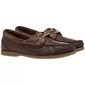 Moretta Womens/Ladies Avisa Leather Boat Shoes (8 UK) (Chestnut Brown)