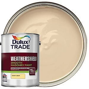 Dulux Trade Weathershield Smooth Masonry Paint - County Cream 5L