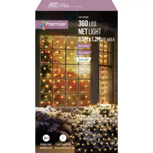 Premier Decoration Ltd Premier 360 Superbright LED Net Lights - Warm White