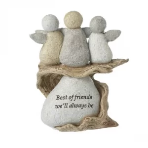 Best of Friends Angels Resin Stone Ornament by Heaven Sends