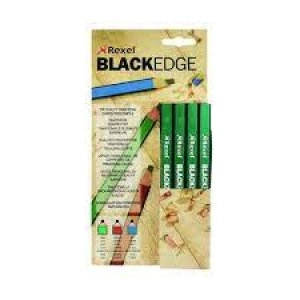 Derwent Blackedge Carpenters Pencils Hard Pack of 12 34332
