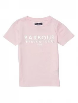 Barbour International Girls Montegi T-Shirt - Pink Frost, Pink Frost, Size Age: 14-15 Years, Women