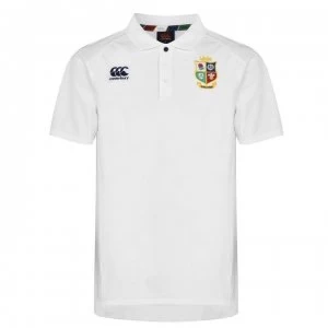 Canterbury British and Irish Lions Pique Polo Shirt Mens - Bright WHITE