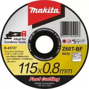 Makita B-45727 Cutting disc (straight) 115mm 22.23mm