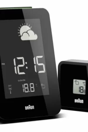 Braun Clocks Weather Station Alarm Clock Radio Controlled BNC013BK-RC