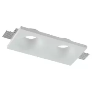25-fan Europe - Spot encastre Senso Aluminium,Diffuseur acrylique blanc 2 ampoules cm