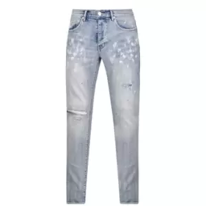 PURPLE BRAND Mid Rise Slim Leg Jeans - Blue