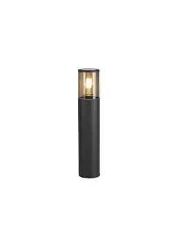 45cm Bollard Post Lamp 1 x E27, IP54, Anthracite, Smoked
