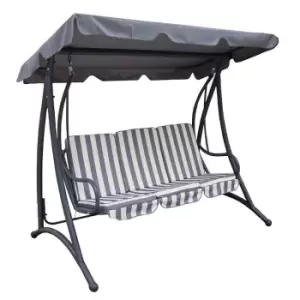 Silver & Stone Windsor Premium Outdoor Padded Garden Swing Bench - 201 x 123 x 172cm TJ Hughes