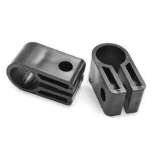 BQ Black 4mm Cable Clips Pack of 25