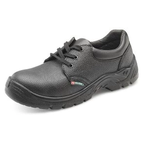Click Footwear Economy Shoe S1P PU Leather Size 10.5 Black Ref