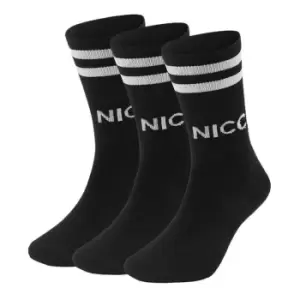 Nicce 3 Pack Crew Socks - Black