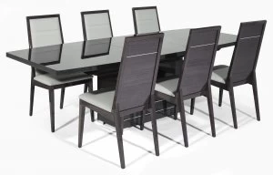 Linea Lombard 196 Dining Table 6 Chairs Black