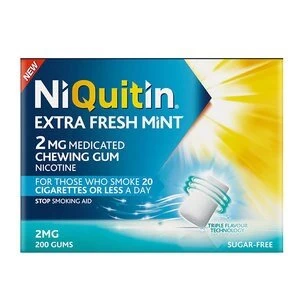 NiQuitin Extra Fresh Mint 2mg Medicated Chewing Gum 200 Gums