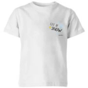 Smiley World Let It Snow Kids T-Shirt - White - 3-4 Years