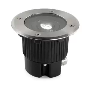 Leds-C4 Gea - Outdoor LED Recessed Ground Uplight Stainless Steel Polished 12.5cm 522lm 3000K IP67