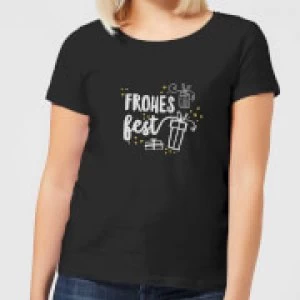 Frohes Fest Womens T-Shirt - Black - 3XL