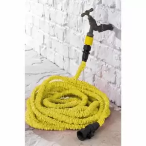 Groundlevel 100ft Garden Hose With 7-dial Spray Gun And Hose Holder - Yellow