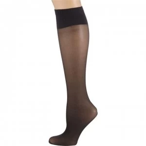 Aristoc 2 pair pack 15 denier support knee high socks - Black