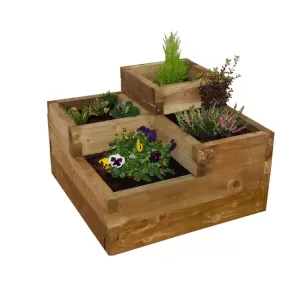 Forest Garden Caledonian Corner Raised Bed Mixed Softwood