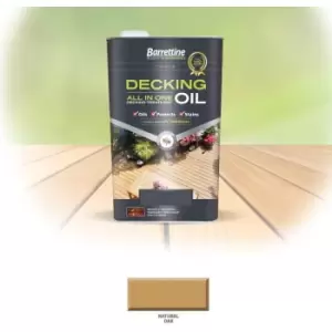 Barrettine - All In One Decking Oil Treatment - Natural Oak - 5L - Natural Oak