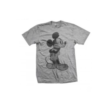 Disney - Mickey Mouse Sketch Unisex Small T-Shirt - Grey