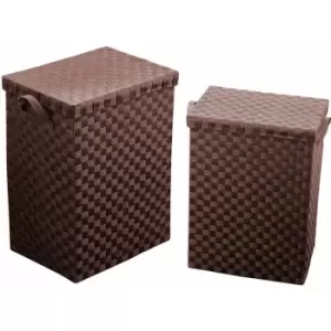 Premier Housewares - Brown Paper Woven Laundry Baskets