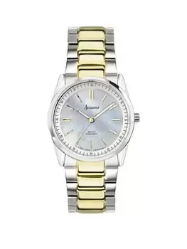 Accurist Ladies Everyday Solar Two Tone Stainless Steel Bracelet 30mm Watch, Two Tone, Women