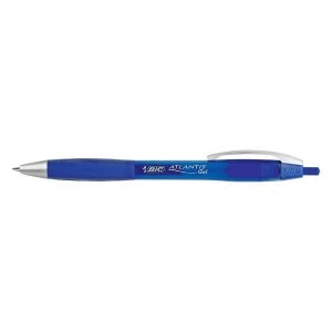 Bic Atlantis Premium Retractable Gel Roller Pen Blue Pack of 12