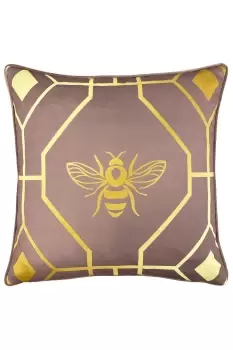 Bee Deco Geometric Piped Cushion