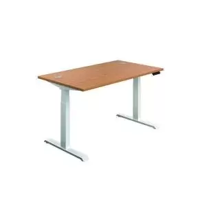 First SitStand Desk 1400x800x630-1290mm Nova OakWhite KF820734