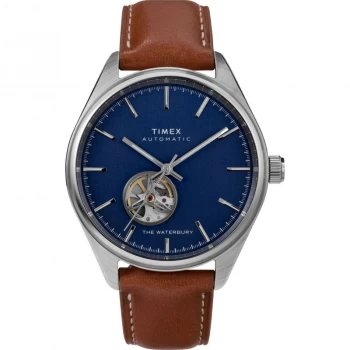 Timex Blue And Brown 'Heritage Collection' Mechanical Watch - TW2U37700 - multicoloured